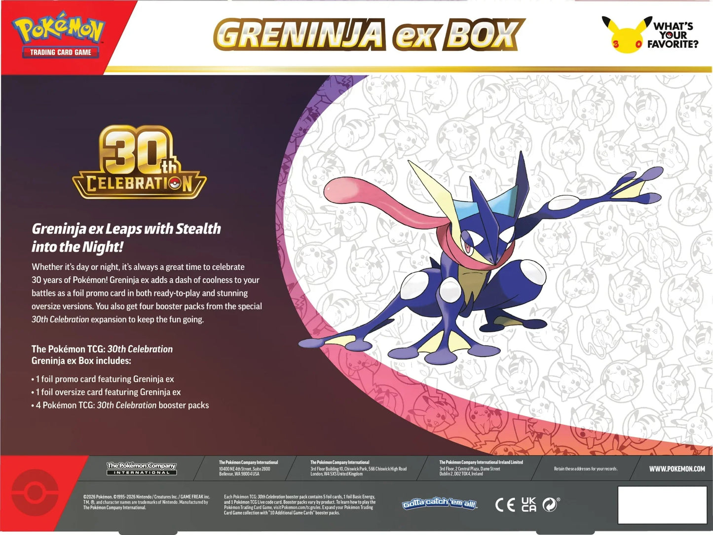 Sylveon/Greninja EX 30th Anniversary PRE-ORDER